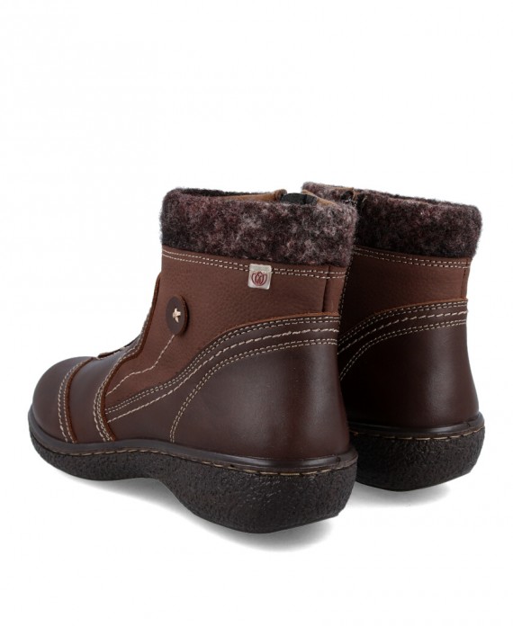 Laura Azaña LA11973BI Brown leather ankle boots