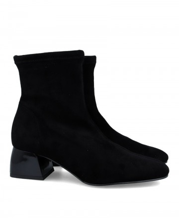 Miss Elastic 77662 Elegant black lycra ankle boot