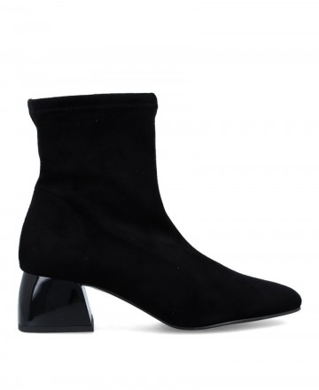 Miss Elastic 77662 Elegant black lycra ankle boot