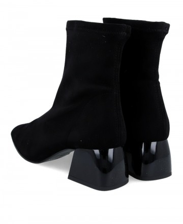 Miss Elastic 77662 Elegant black lycra ankle boot