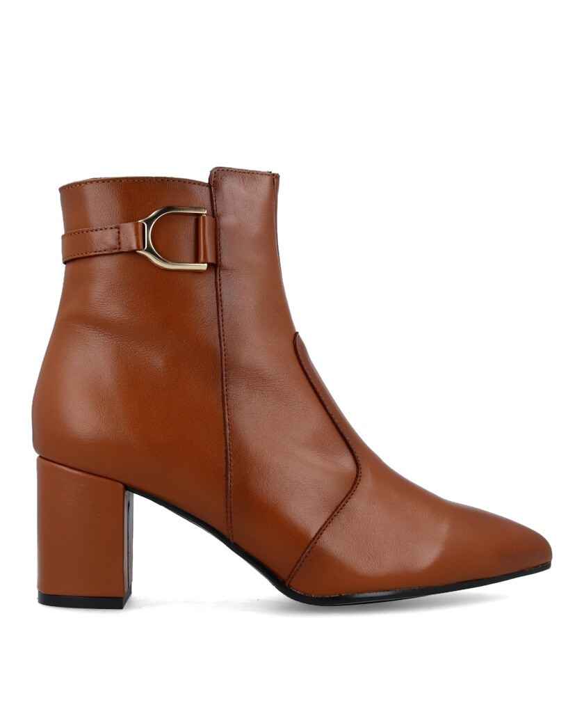 Kissia 778 Casual leather ankle boots with buckle