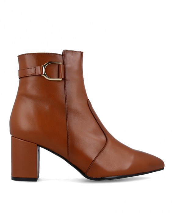 Kissia 778 Casual leather ankle boots with buckle