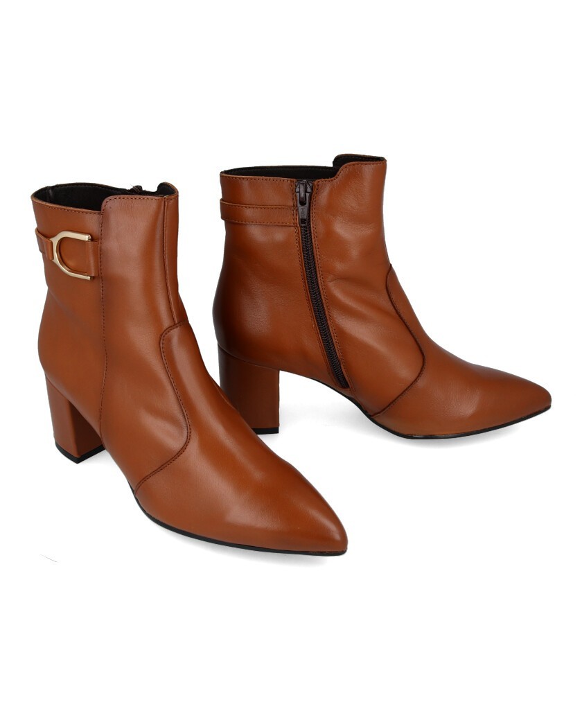 Kissia 778 Casual leather ankle boots with buckle