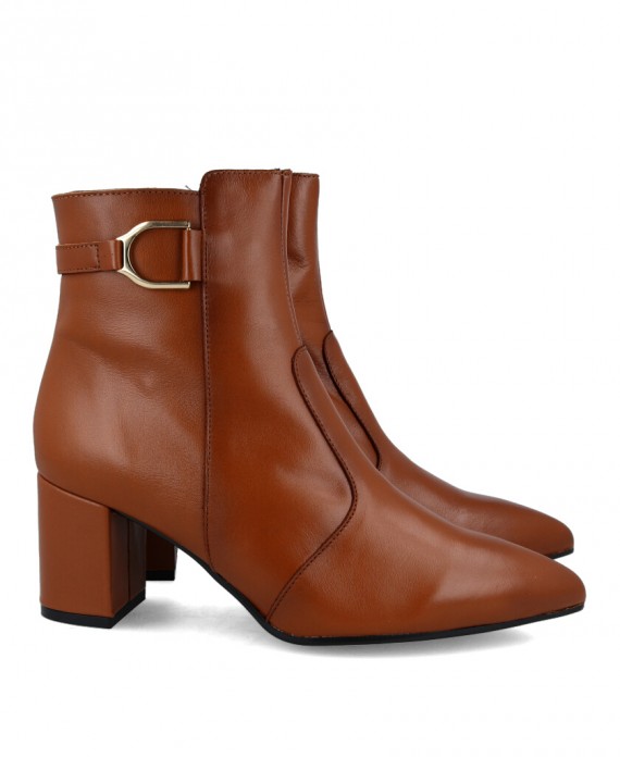 Kissia 778 Casual leather ankle boots with buckle