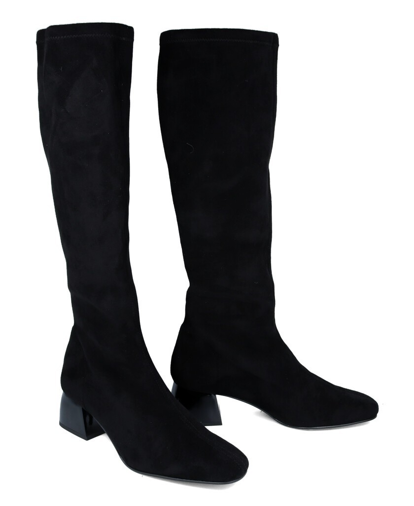 Botas altas ajustadas negras Miss Elastic 77663