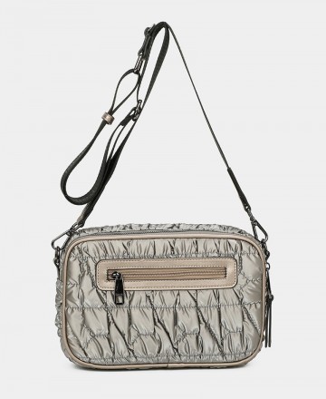 Binnari Allegra 19733 Silver nylon crossbody bag