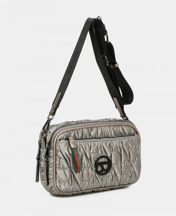 Binnari Allegra 19733 Silver nylon crossbody bag