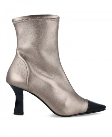 Miss Elastic 77645 Elegant metallic ankle boots