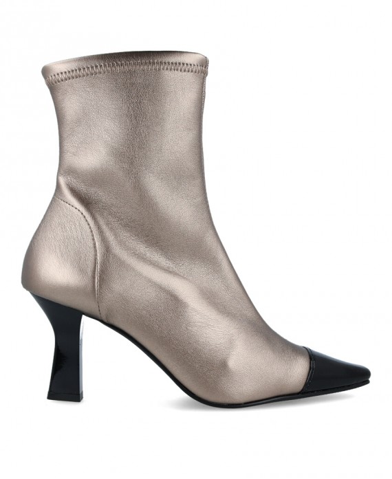 Miss Elastic 77645 Elegant metallic ankle boots