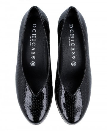 Black wedge shoes Dgirls 3706