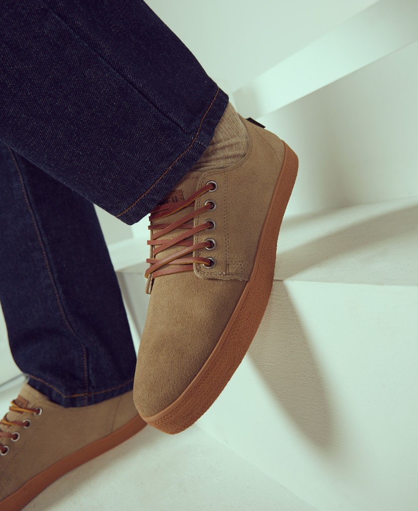 Pompeii Higby Canvas Caramel Taupe Sneakers