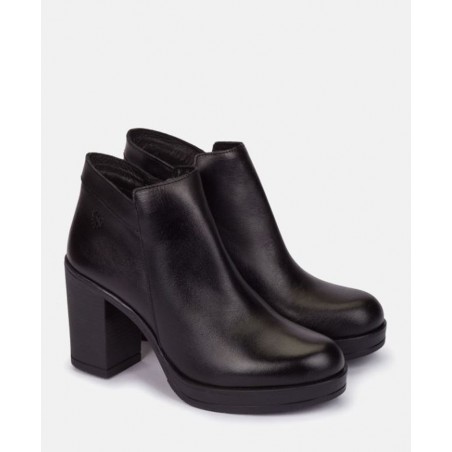 Yokono Pilsen-004 Black high-heeled ankle boots