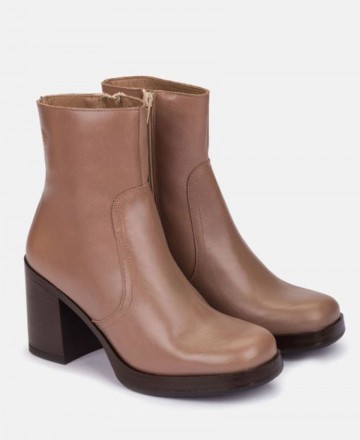 Yokono Kolin-001 Pink wooden heels ankle boots