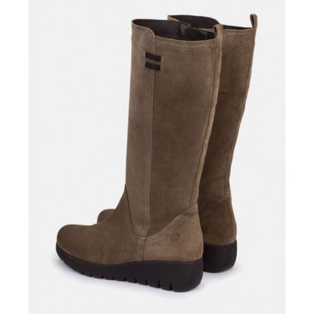 Yokono Atenas-031 Women's low wedge gray boots