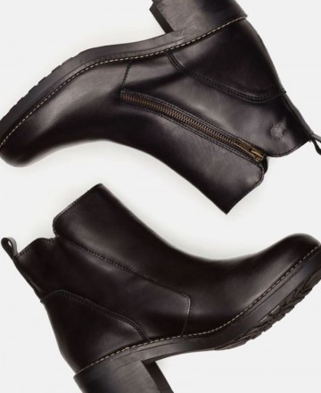 Yokono Mesina-002 Basic black ankle boots