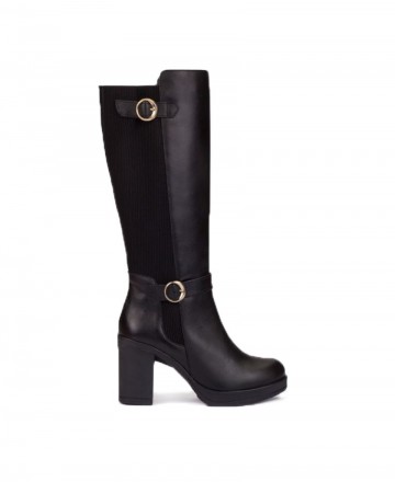 Yokono Pilsen-001 High heeled black boots