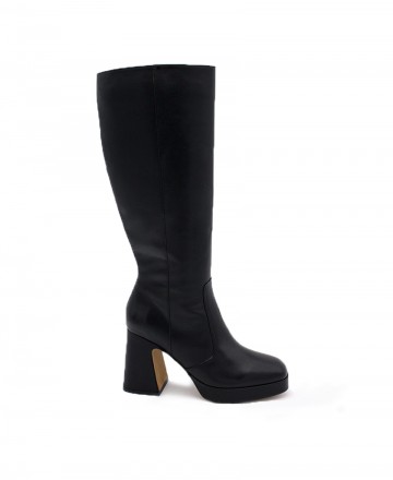 Botas para mujer en color negro Caracteristicas salon tacon 8 cm zapato de estilo casual suela de goma termoplastica exterior p