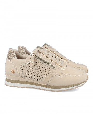 Zapatillas beige troqueladas Xti 142234