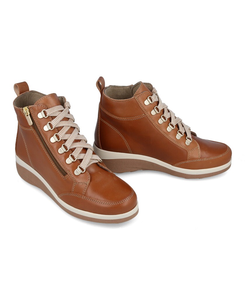 Botines con cremallera para mujer