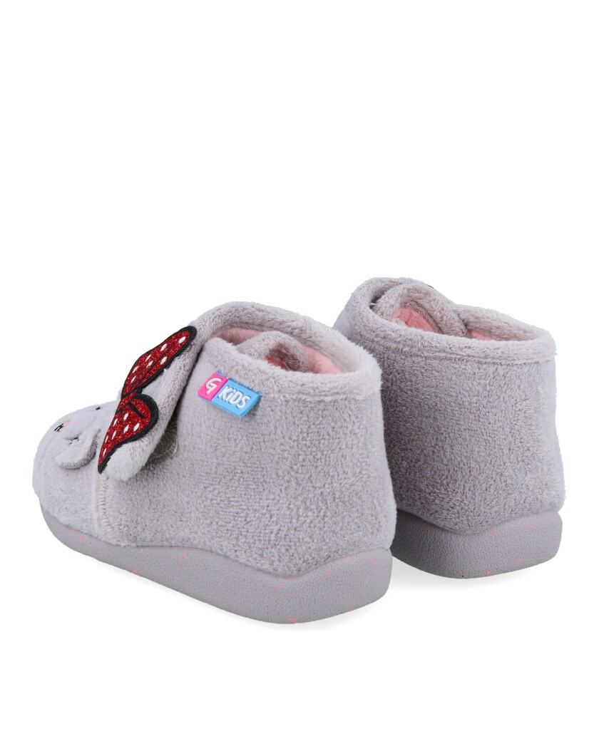 zapatillas de estar por casa de color gris para niña