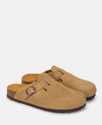 Women's beige clogs