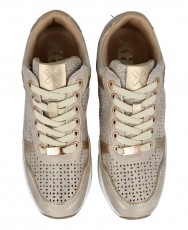 Metallic sneaker with wedge