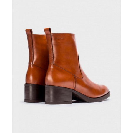 Women's brown leather ankle boots
