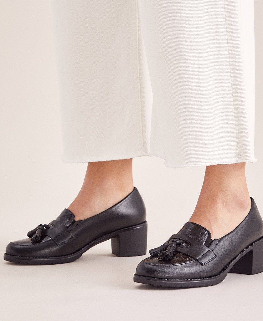 Pitillos Mocasines De Tacon Mocasín Pitillos De Mujer De Tacón