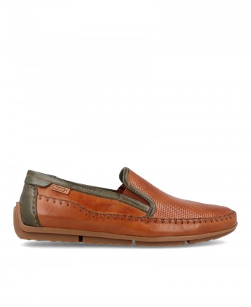 Brown leather shoes for men