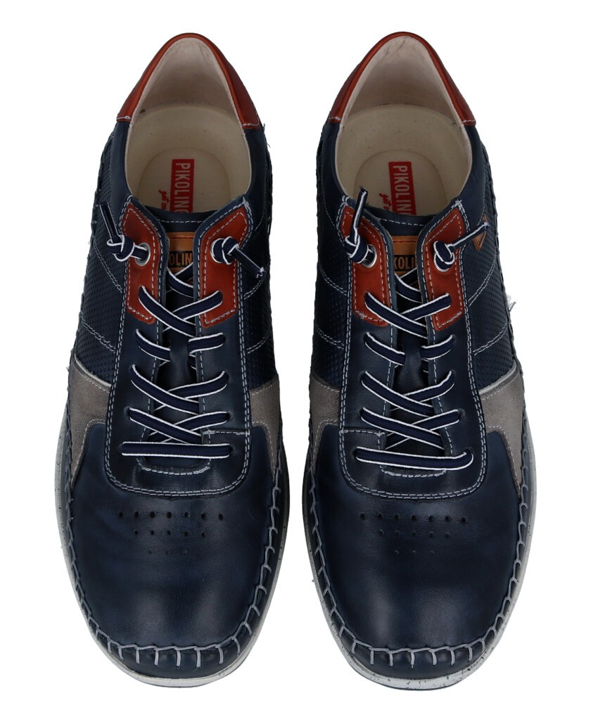 Zapatilla estilo deportivo de piel