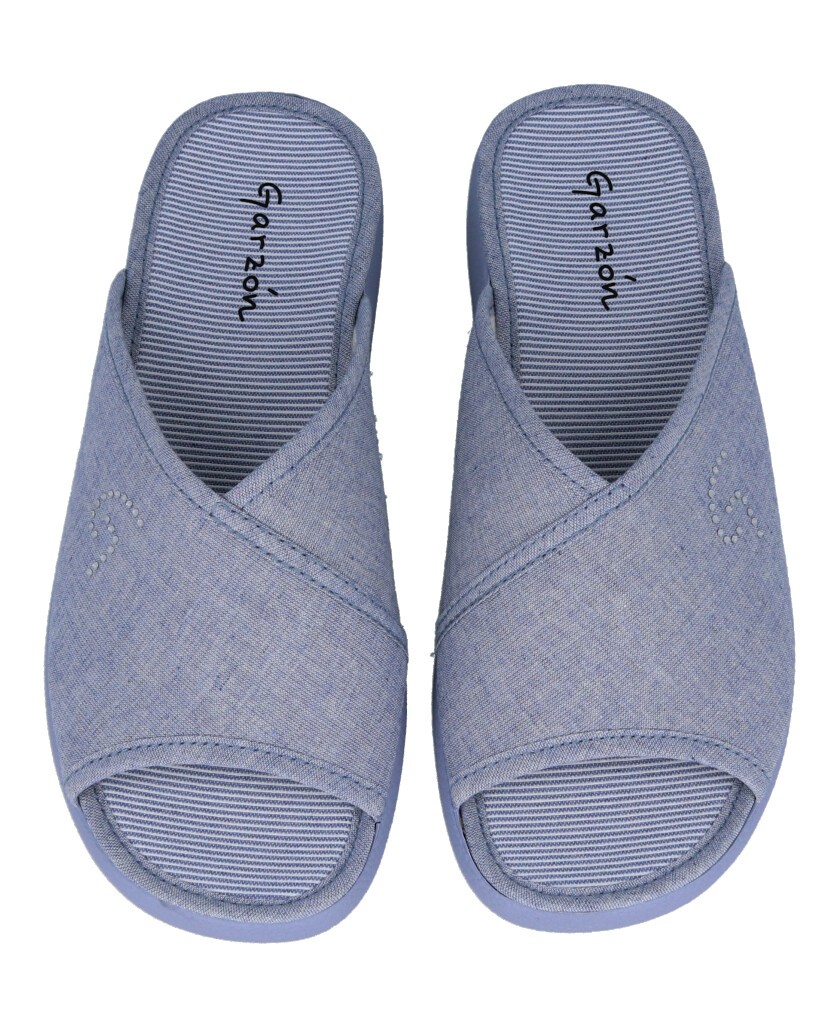 para mujer en color azul marino Caracteristicas altura de piso 2 cm Zapatilas de comodas suela de goma exterior textil e inter