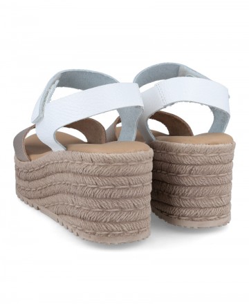 Sandalias altas de piel para mujer