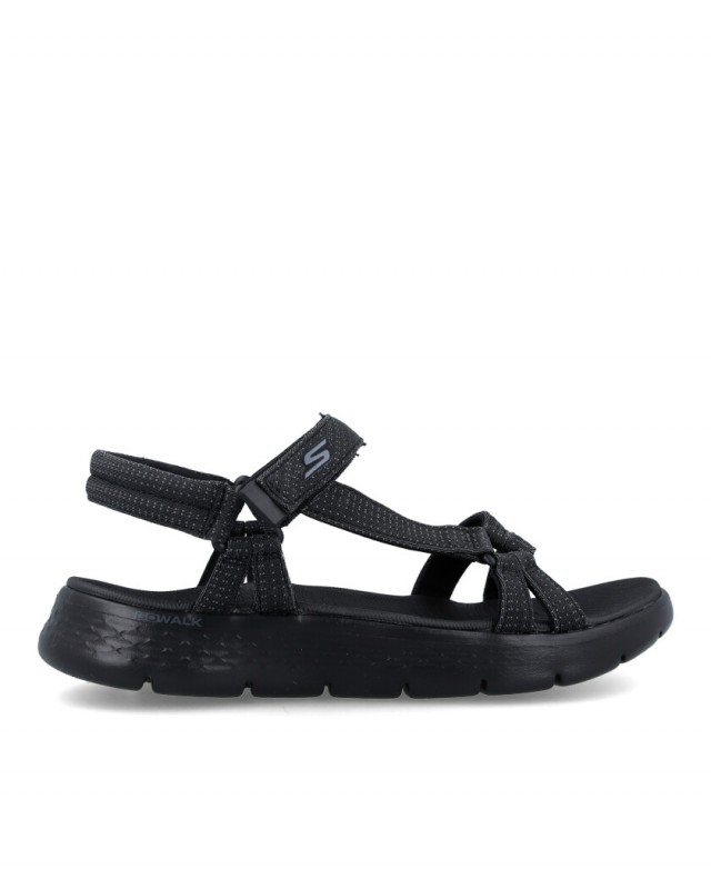 Skechers black 2025 strappy sandals