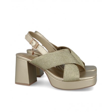 Xti 142338 metallic heeled sandal