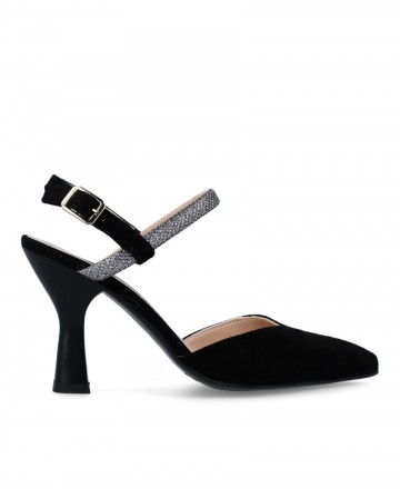 Patricia Miller 630 black slingback sandals