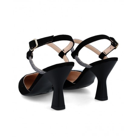 Patricia Miller 630 black slingback sandals