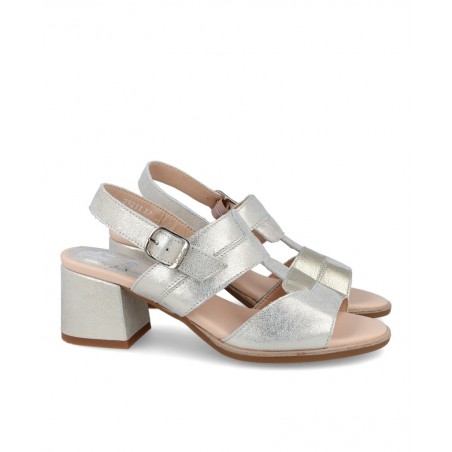 Metallic heel sandal Callaghan 29211