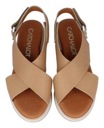 Sandalias beige mujer Catchalot 5412