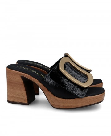 Catchalot 5394 women's heeled sandals in black