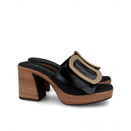 Catchalot 5394 women's heeled sandals in black
