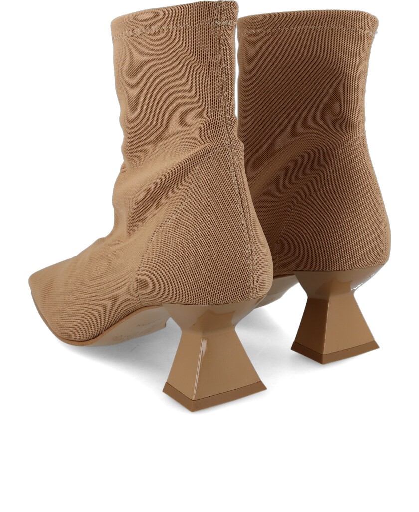 Women's beige ankle boots Miss Elastic 70067