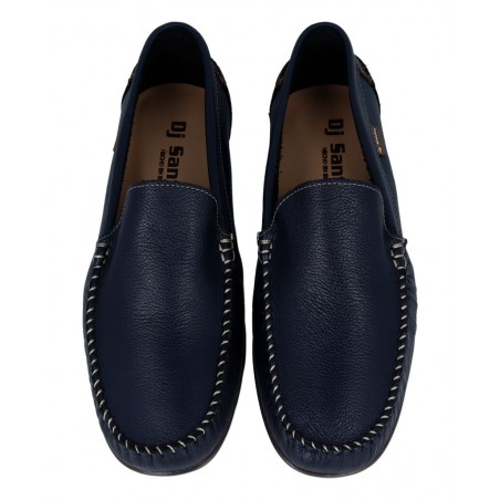 Mocasin para hombre en color azul marino Caracteristicas sin Cordones altura de piso 1 cm zapato de estilo casual suela de goma