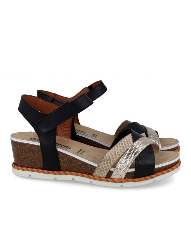 Sandalias cómodas cuña Dorking D9320