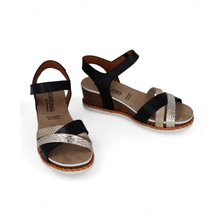 Sandalias cómodas cuña Dorking D9320