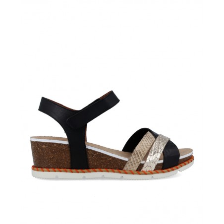 Sandalias cómodas cuña Dorking D9320