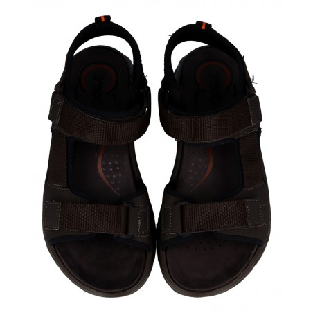 Sandalias para hombre en color marron Caracteristicas con cierre de velcro altura de piso 2 cm zapato de estilo casual suela de