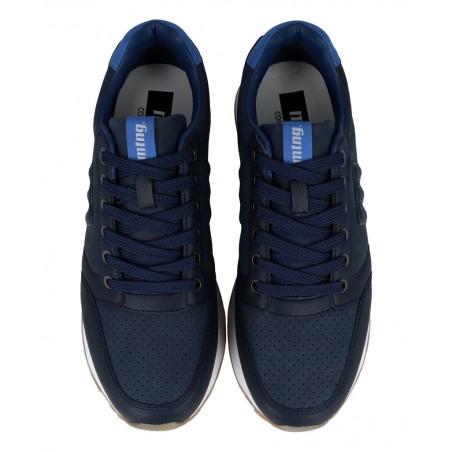 Zapatos para hombre en color azul marino Caracteristicas con cordones altura de piso 3 cm zapato de estilo casual suela de goma