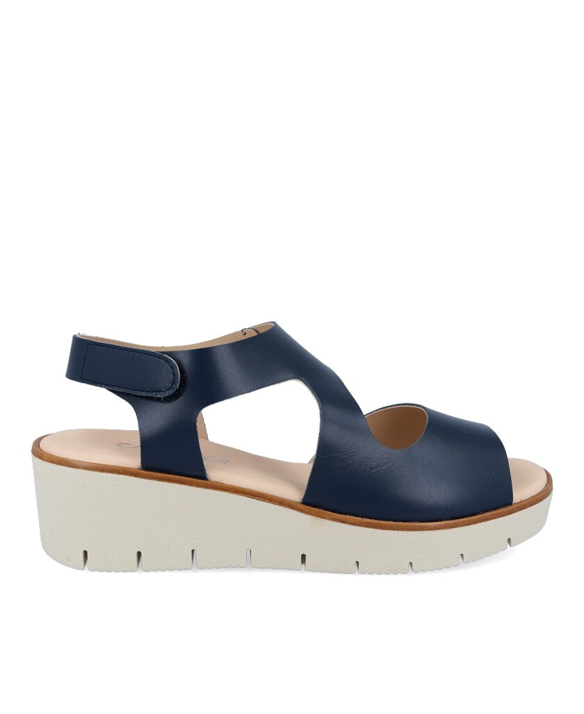 Kissia 460 navy blue leather sandals