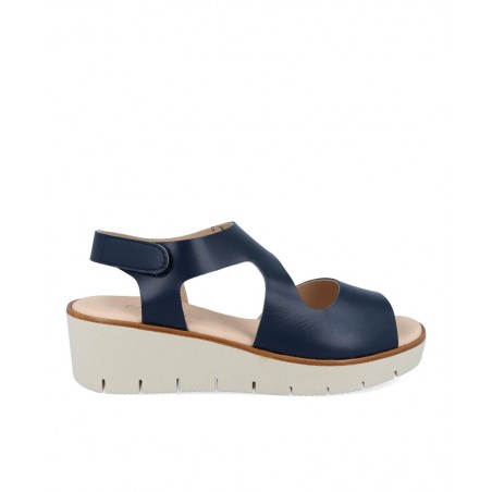 Kissia 460 navy blue leather sandals