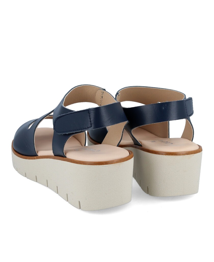 Sandalias de piel azul marino Kissia 460
